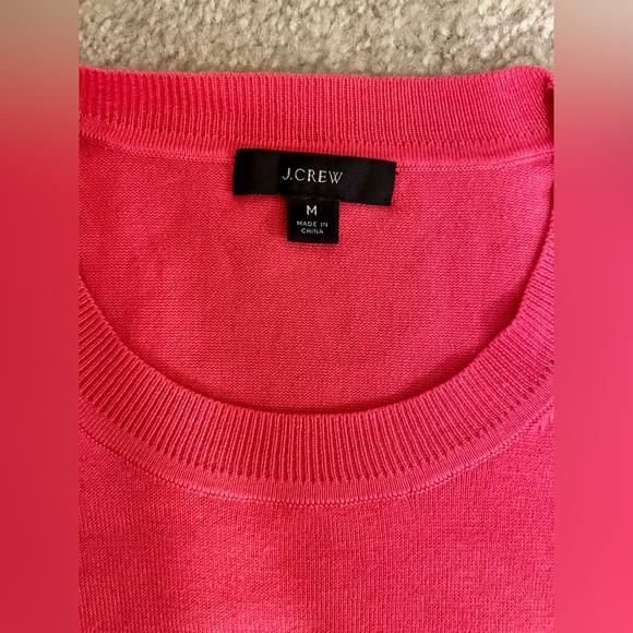 J. Crew Short-sleeve silk-blend crewneck sweater Size Medium Item AL231 - Picture 5 of 10
